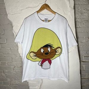 Vintage 1993 Speedy Gonzales Big Face Wild Oats T-Shirt L White Looney Tunes